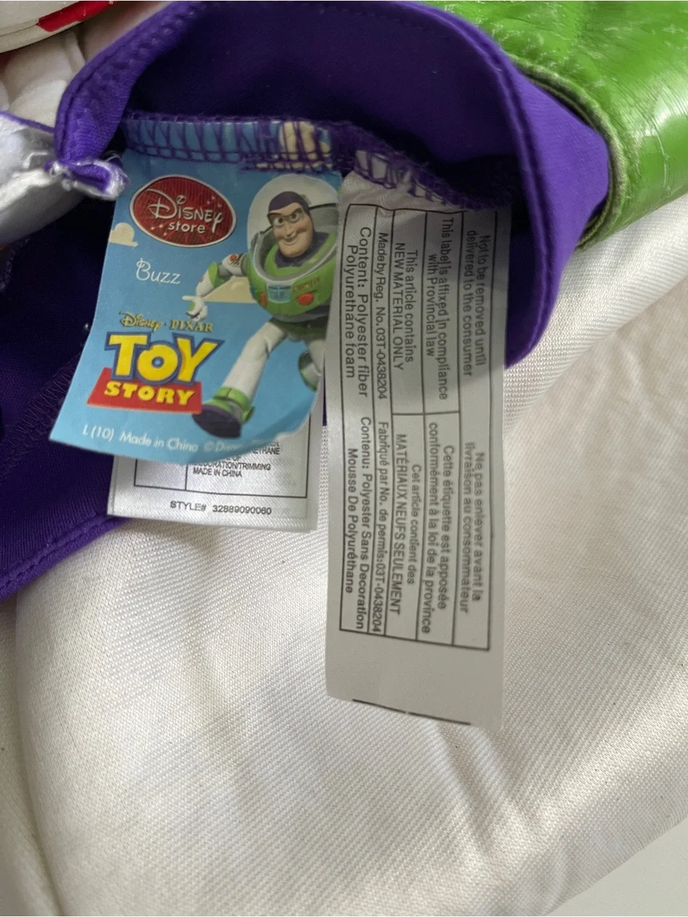 Disney Buzz Lightyear Costume - White, Green & Black Space Ranger Outfit